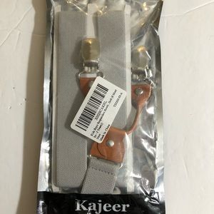 Boys 6months - 3 years adjustable Kajeer grey suspenders and bow tie